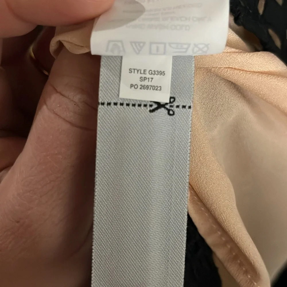 NWT J. Crew One Shoulder Eyelet Top‎ in Black.